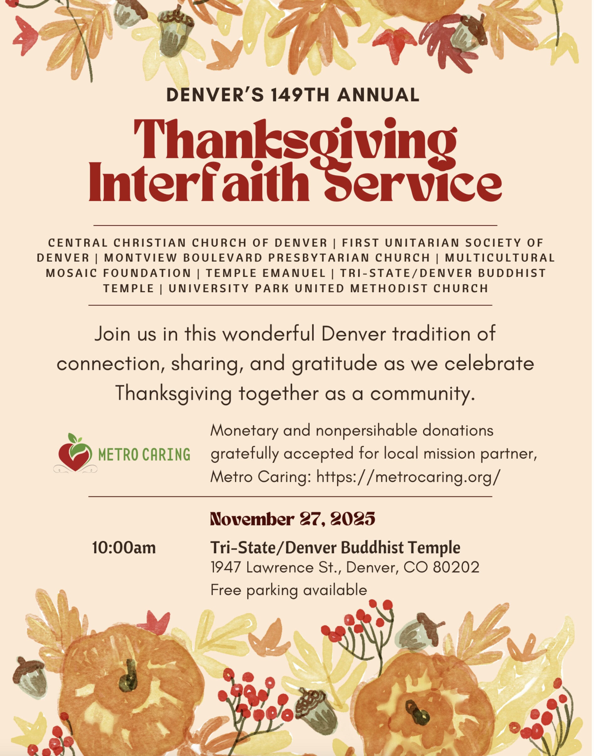 2025 Thanksgiving Interfaith Service