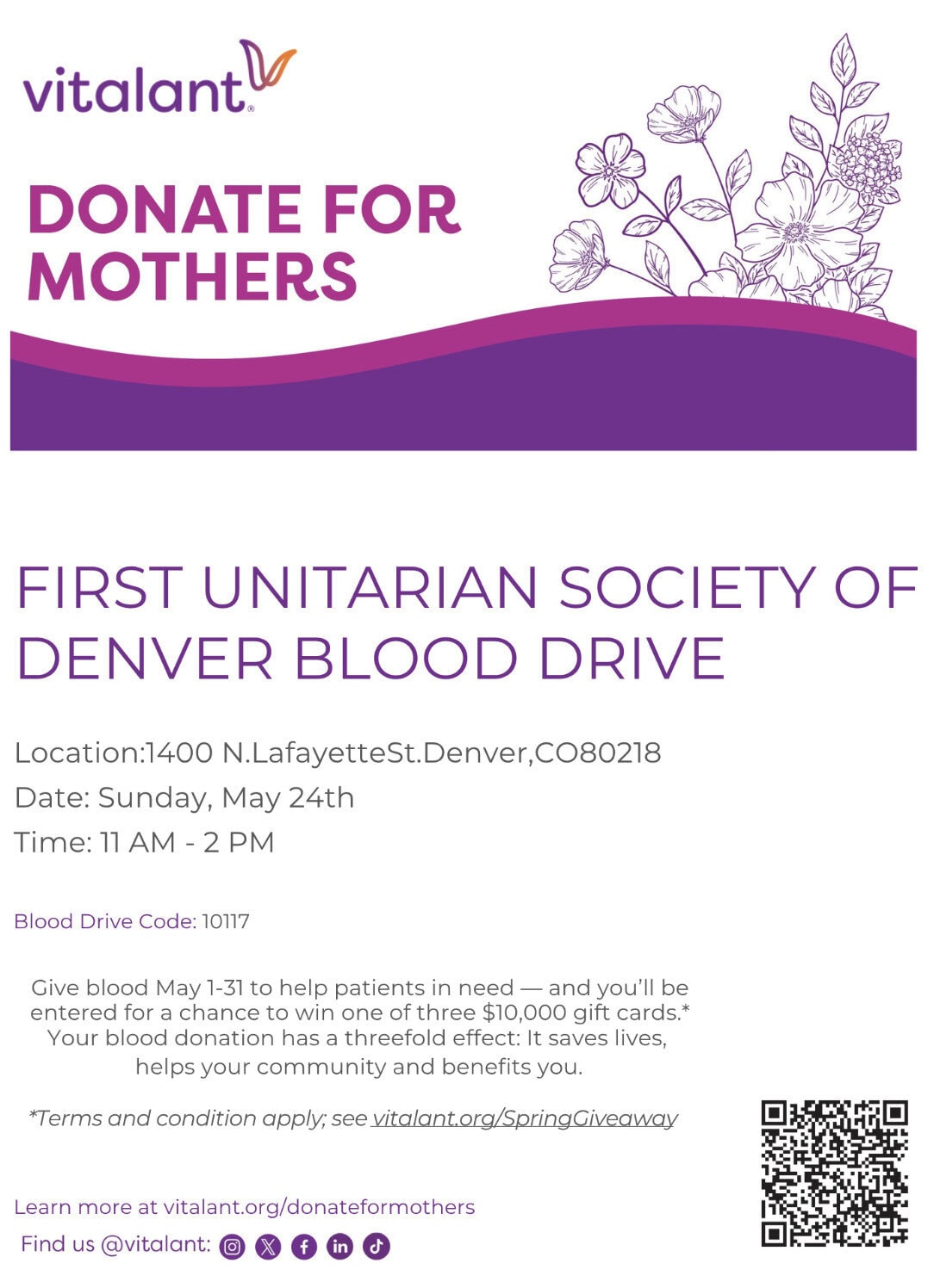 Donate blood for Mothers